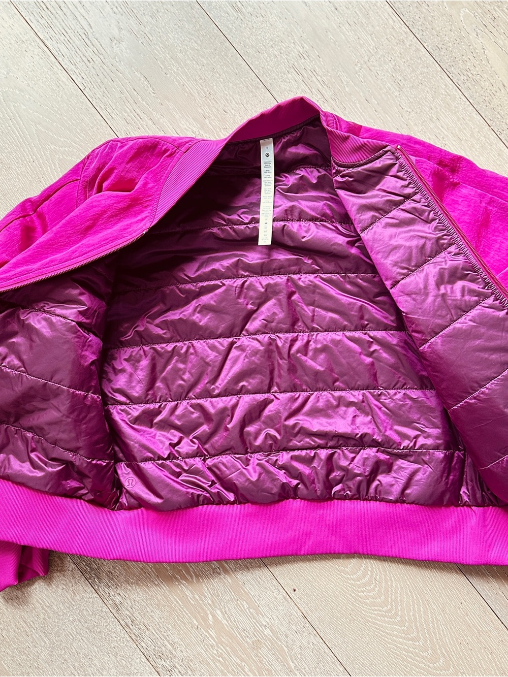 NWT Lululemon Non-Stop Bomber Jacket Size 8 Ripened Raspberry PrimaLoft Pink - Picture 6 of 8